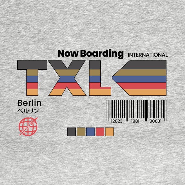 Vintage Berlin TXL Airport Germany Retro Travel by Now Boarding